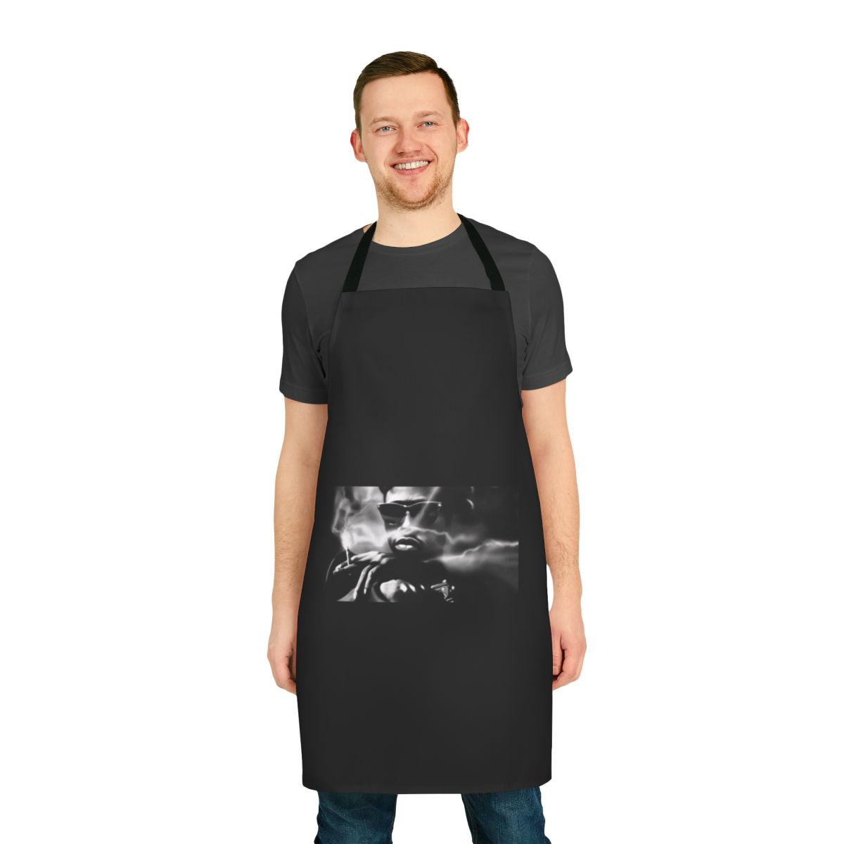 A high-quality apron featuring a retro design inspired by the 1991 crime drama film "New Jack City"