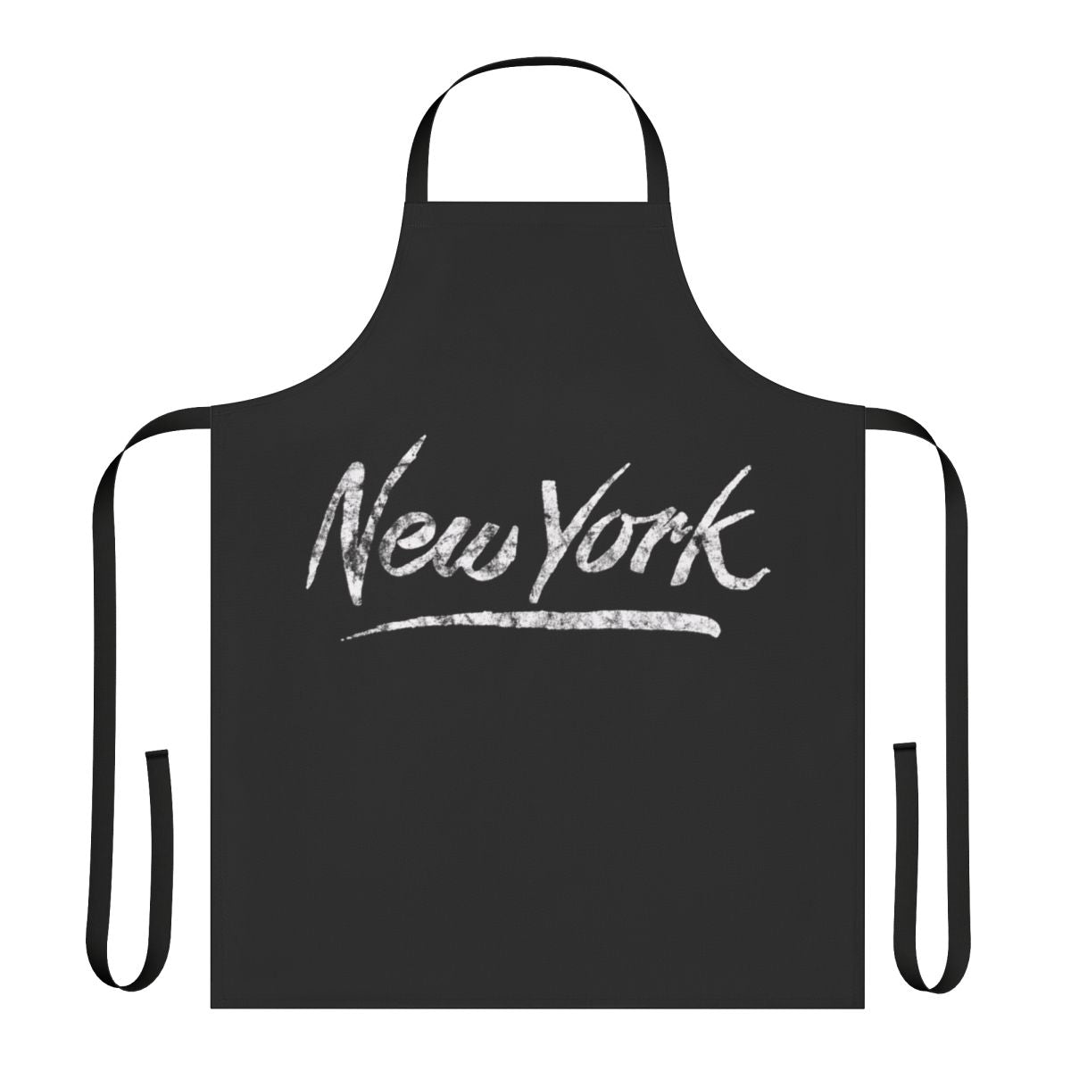 Vintage-inspired distressed apron featuring a New York, movie, and truck driver design
