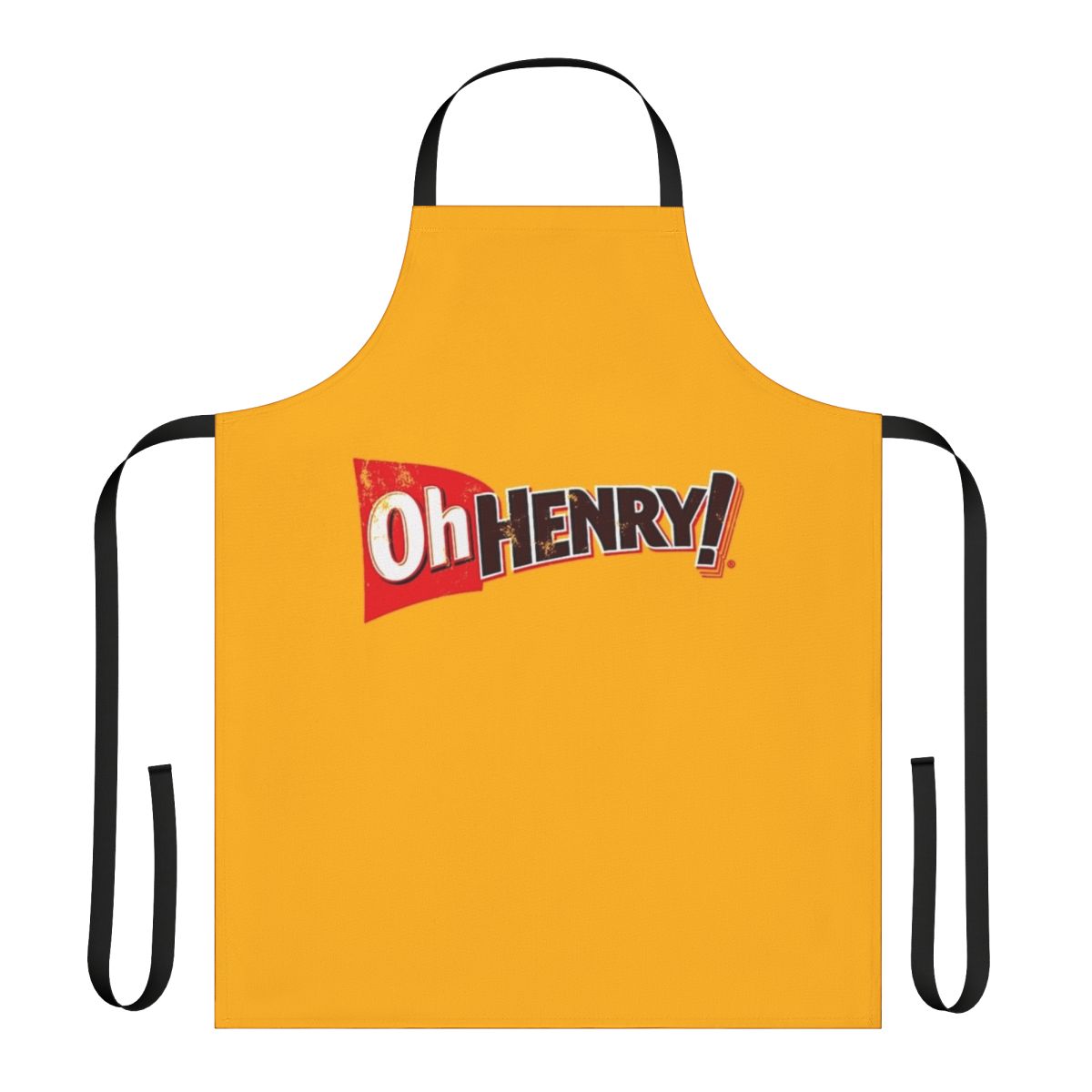 Vintage-style apron featuring the iconic Oh Henry! candy bar design
