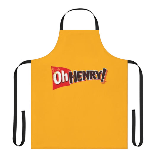 Vintage-style apron featuring the iconic Oh Henry! candy bar design