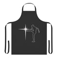 Vintage-style apron featuring the iconic Old Grey Whistle Test symbol, a nod to British music history.