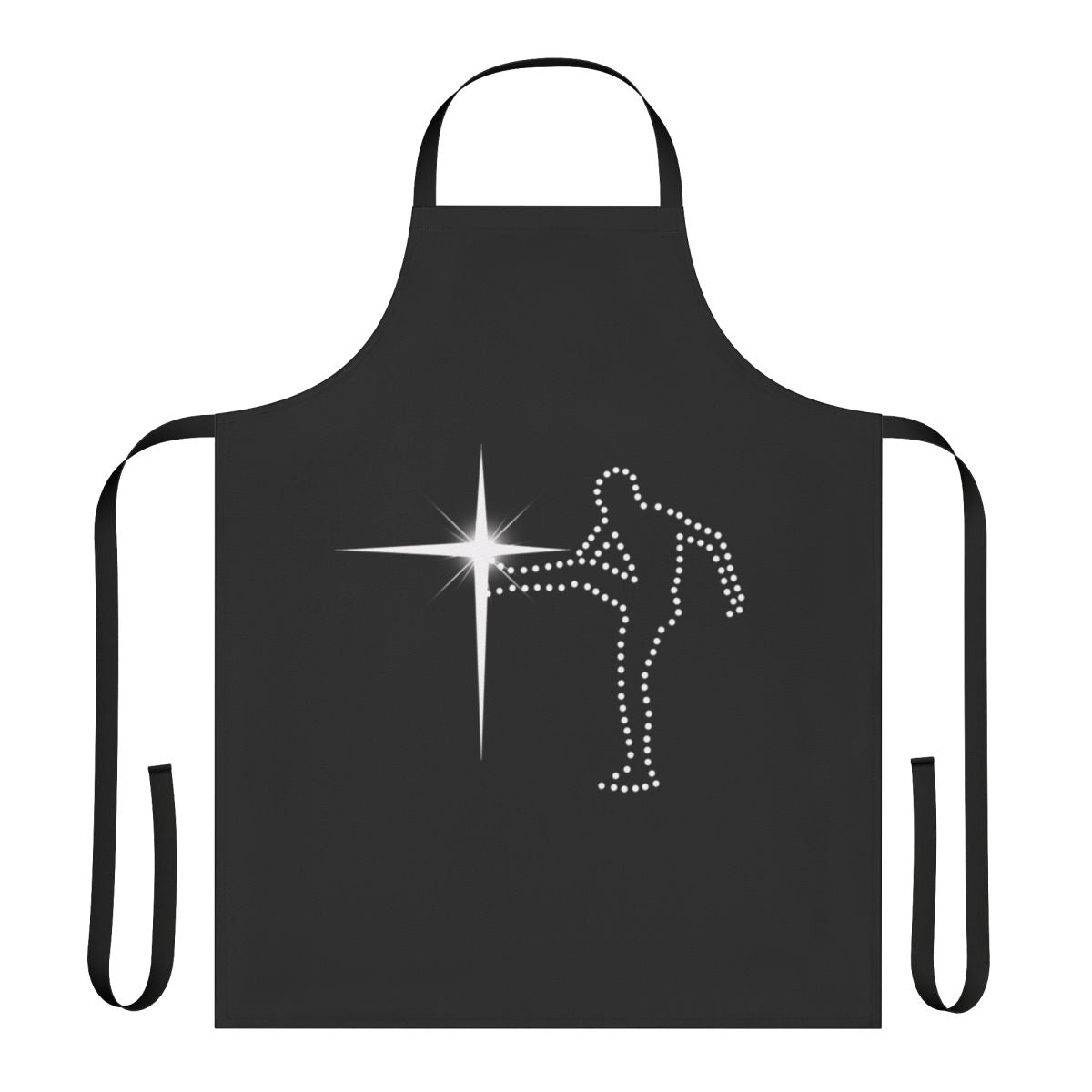 Vintage-style apron featuring the iconic Old Grey Whistle Test symbol, a nod to British music history.