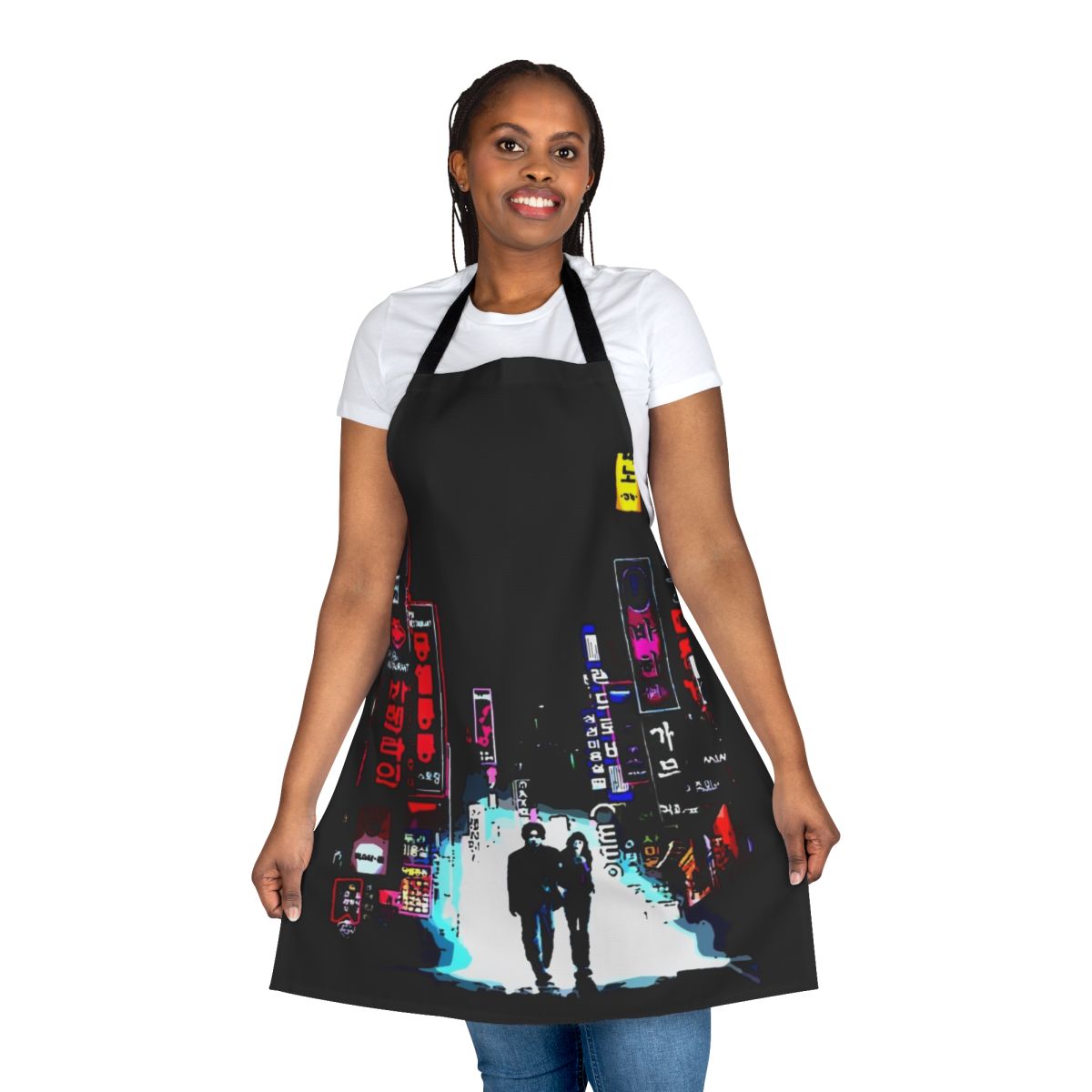 Vintage-style apron featuring the octopus pattern from the Korean cult film Oldboy