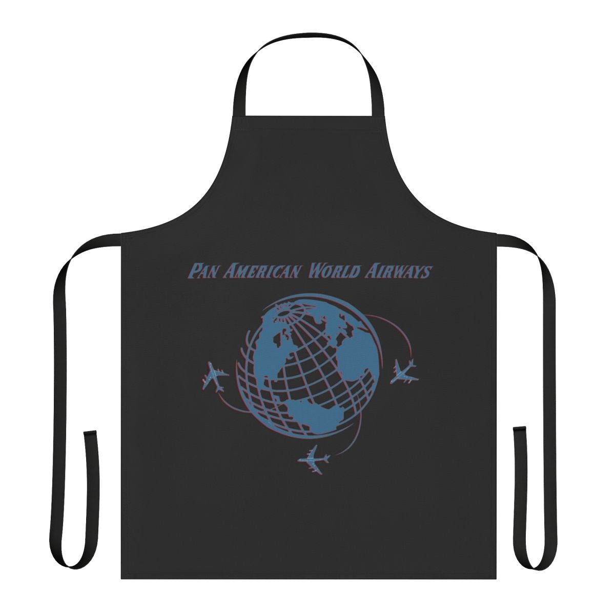 Retro-style apron featuring the iconic Pan Am logo and colors