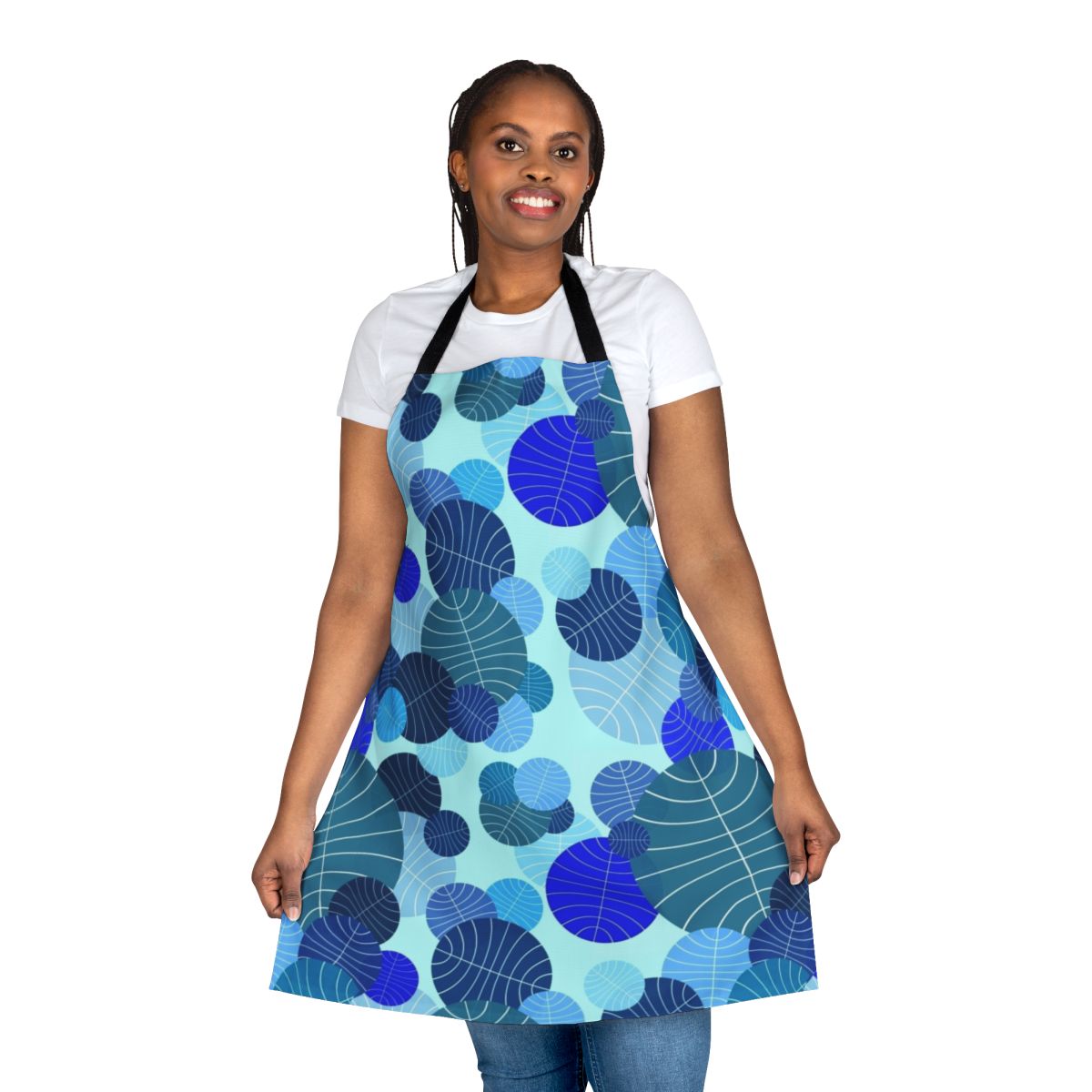 A custom apron featuring a vintage-style Pan Am logo design, ideal for aviation enthusiasts and retro air travel fans.