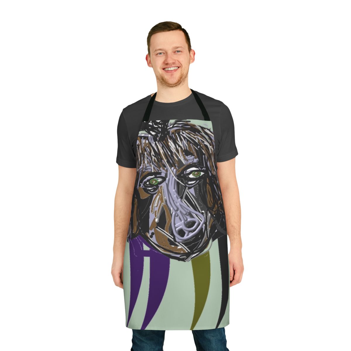 Vintage-inspired Pan style apron with a retro airline design