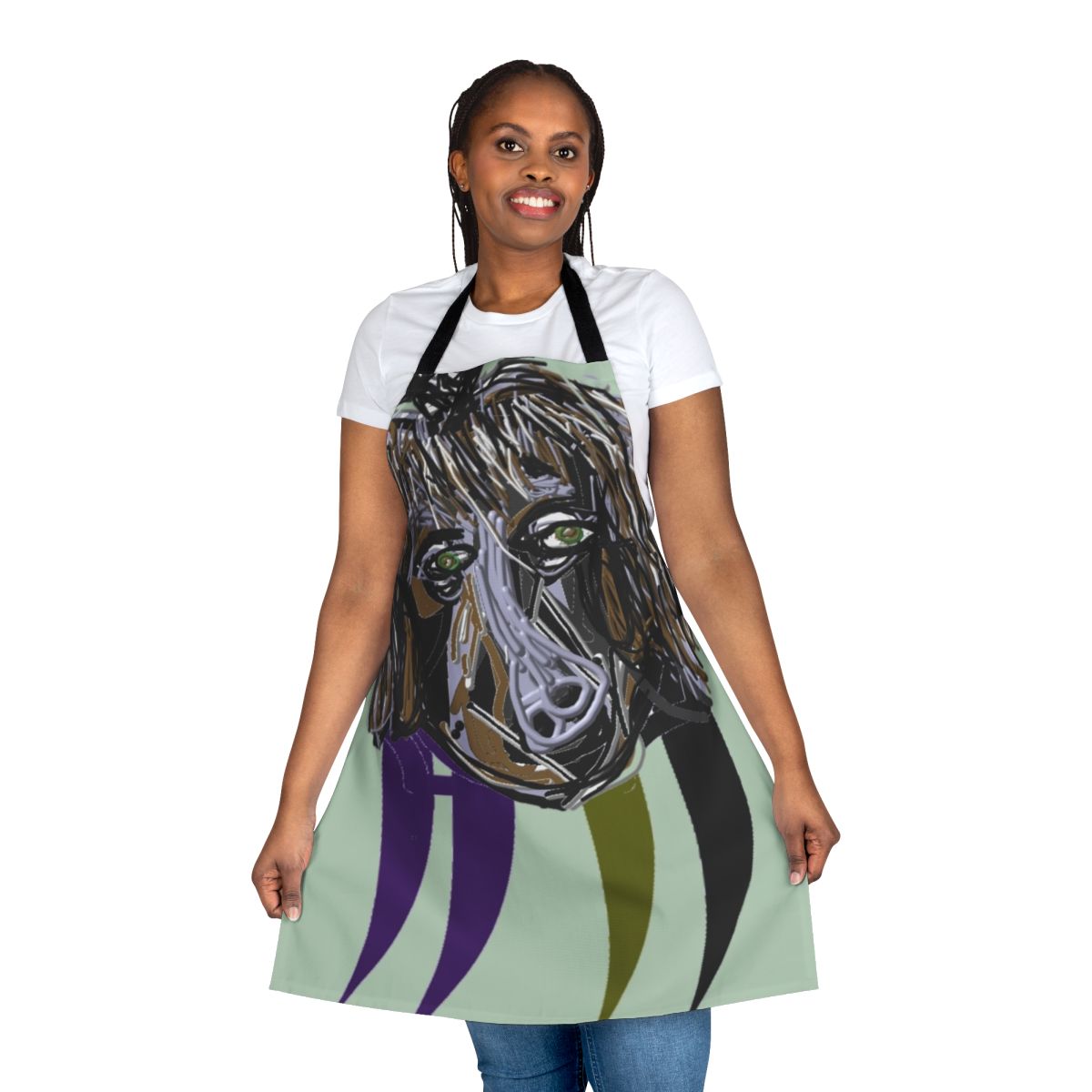 Vintage-inspired Pan style apron with a retro airline design