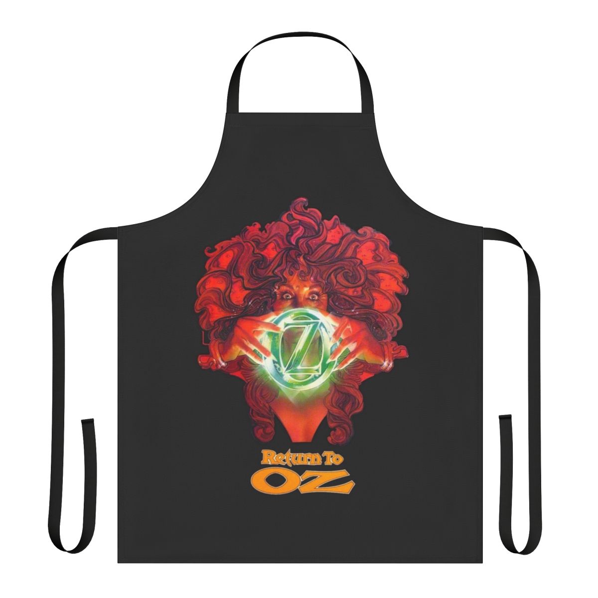Vintage-style princess witch apron with wizard of oz inspired design