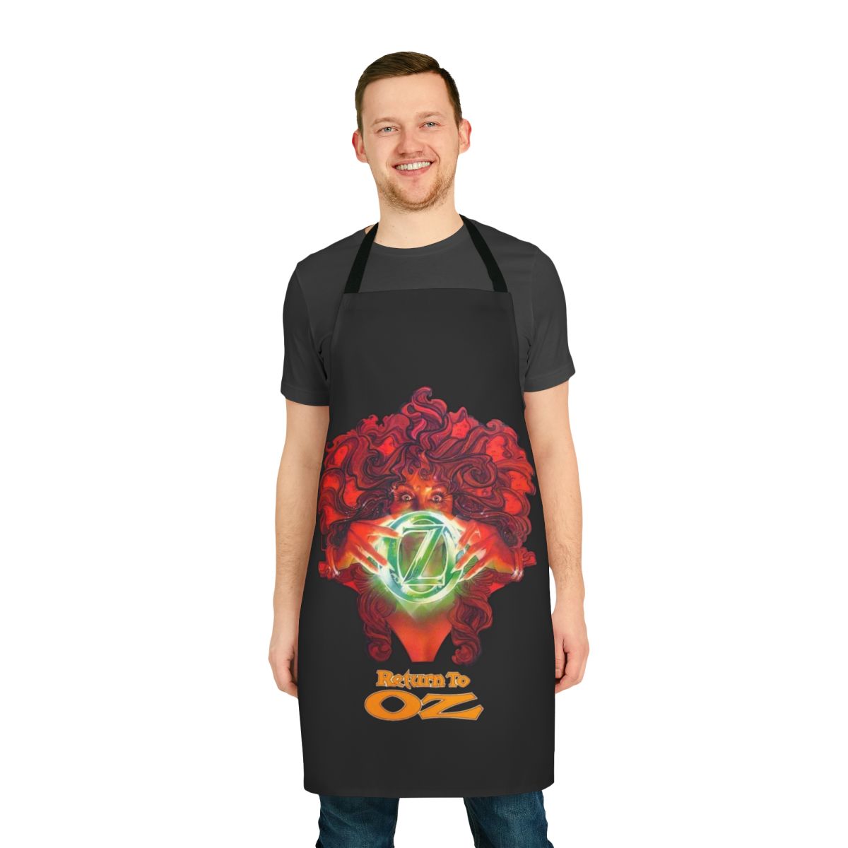 Vintage-style princess witch apron with wizard of oz inspired design