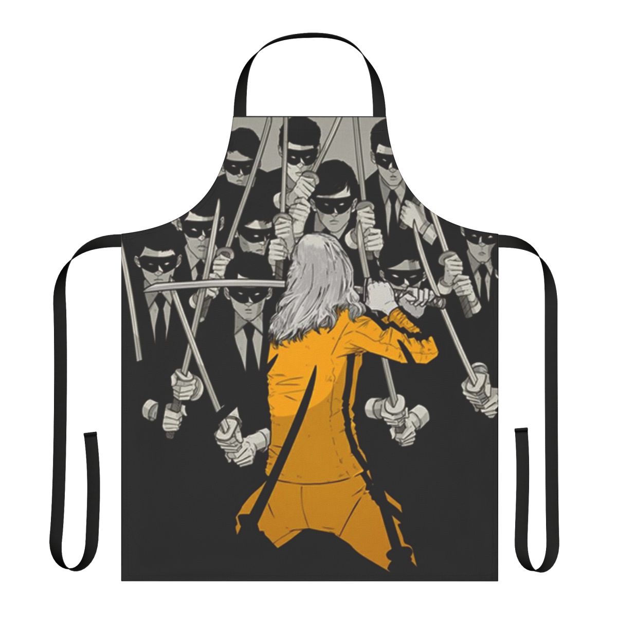 Vintage-inspired retro apron with a rock and pop culture design