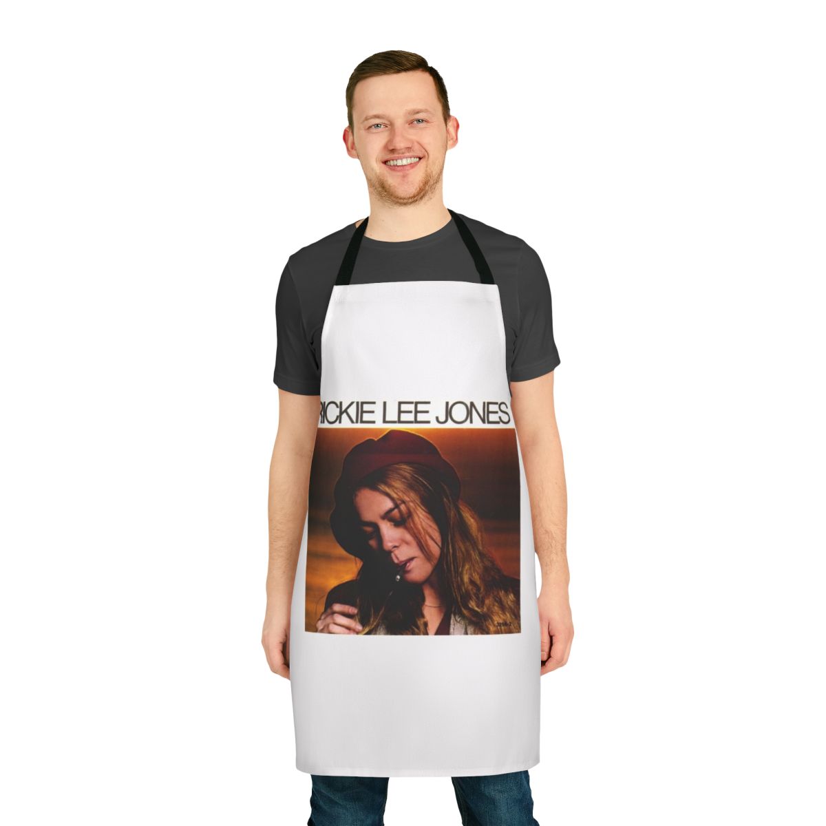 Retro-style apron featuring the iconic image of singer-songwriter Rickie Lee Jones