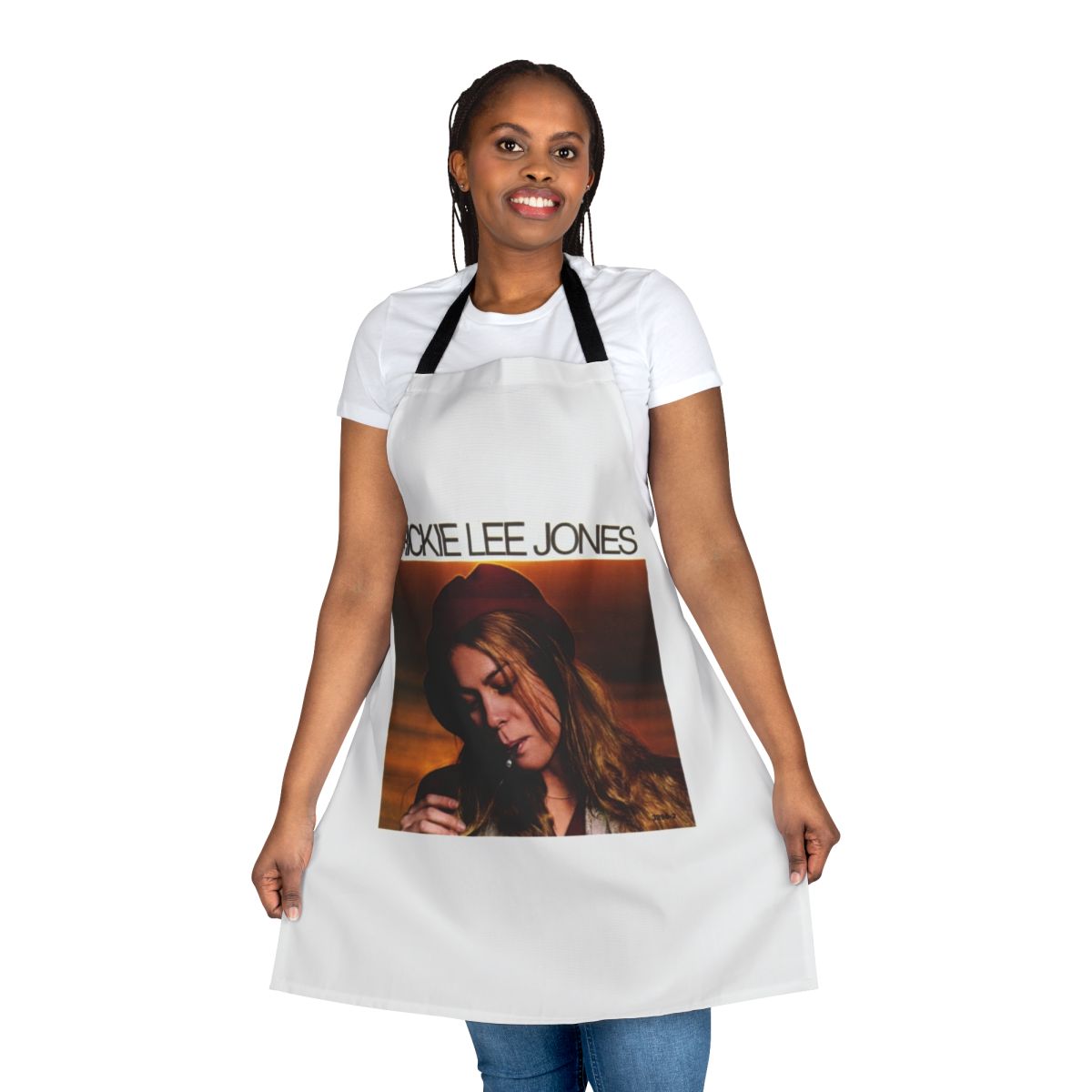 Retro-style apron featuring the iconic image of singer-songwriter Rickie Lee Jones