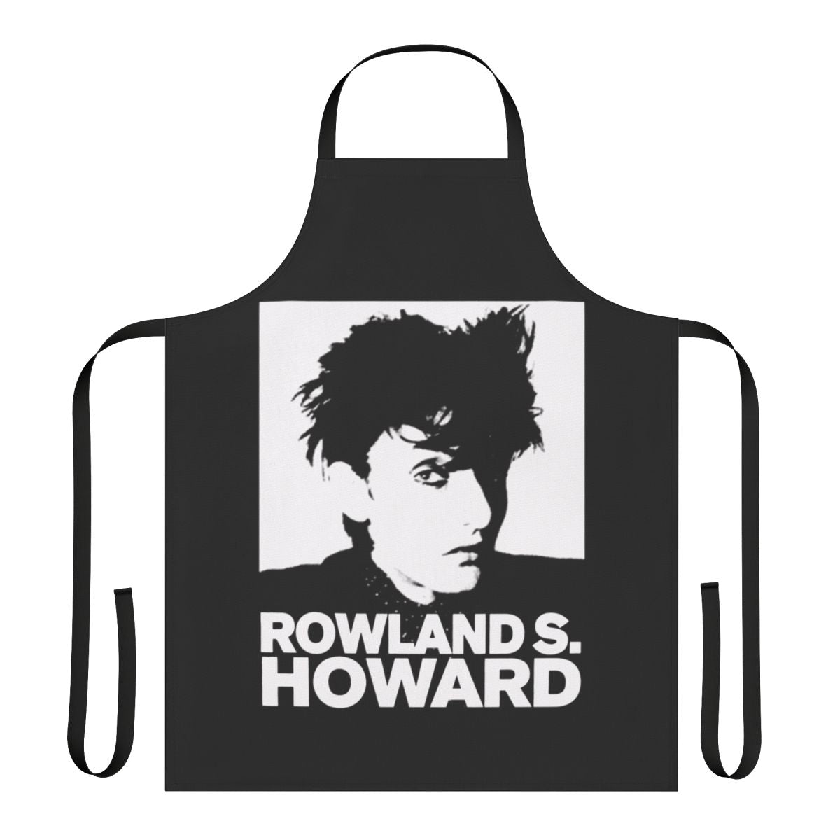 Vintage-inspired Rowland S. Howard baby apron with punk and gothic design elements