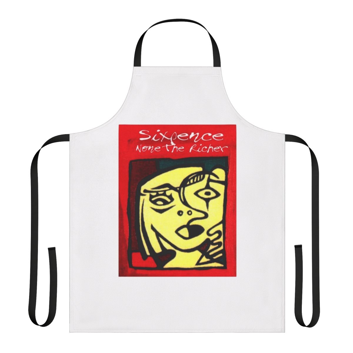 Vintage-style apron featuring the logo and name of the band Sixpence None the Richer
