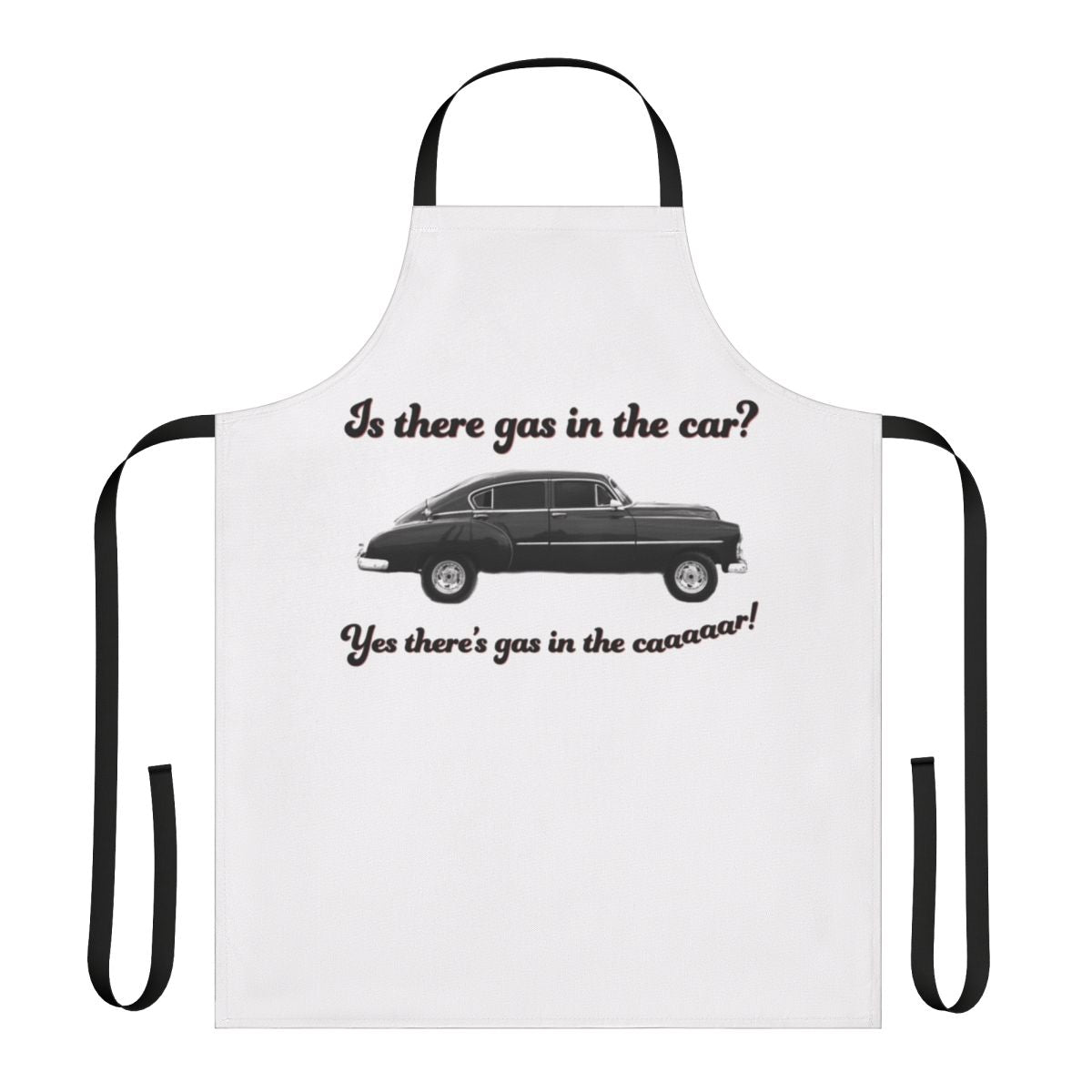 Vintage-inspired apron featuring the iconic Steely Dan song "Kid Charlemagne"