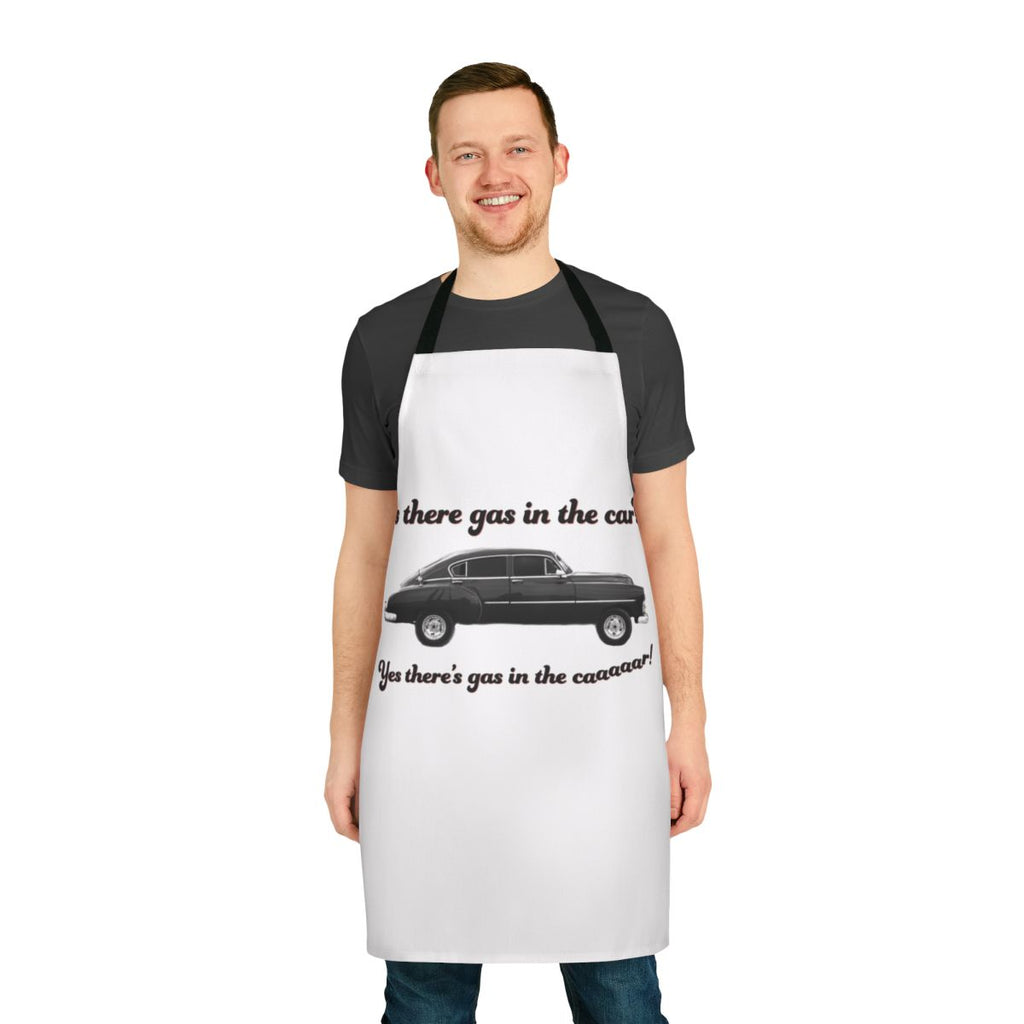 Vintage-inspired apron featuring the iconic Steely Dan song "Kid Charlemagne"