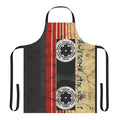Vintage-inspired apron featuring a "Awesome Mixtape Vol 1" design with Marvel superhero icons like Groot, Rocket, and Star-Lord.