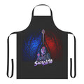 Suspiria-inspired horror-themed art apron in vivid technicolor