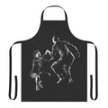 Vintage-inspired apron with swing dancing graphics
