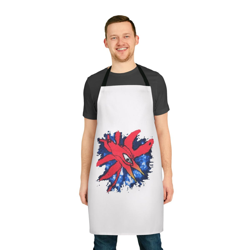 Vintage-inspired apron featuring the iconic artwork and logo of the legendary British gothic rock band The Cure.