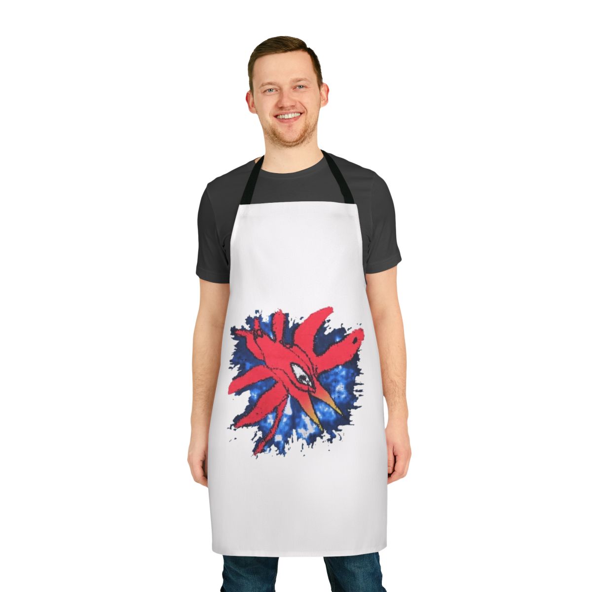 Vintage-inspired apron featuring the iconic artwork and logo of the legendary British gothic rock band The Cure.