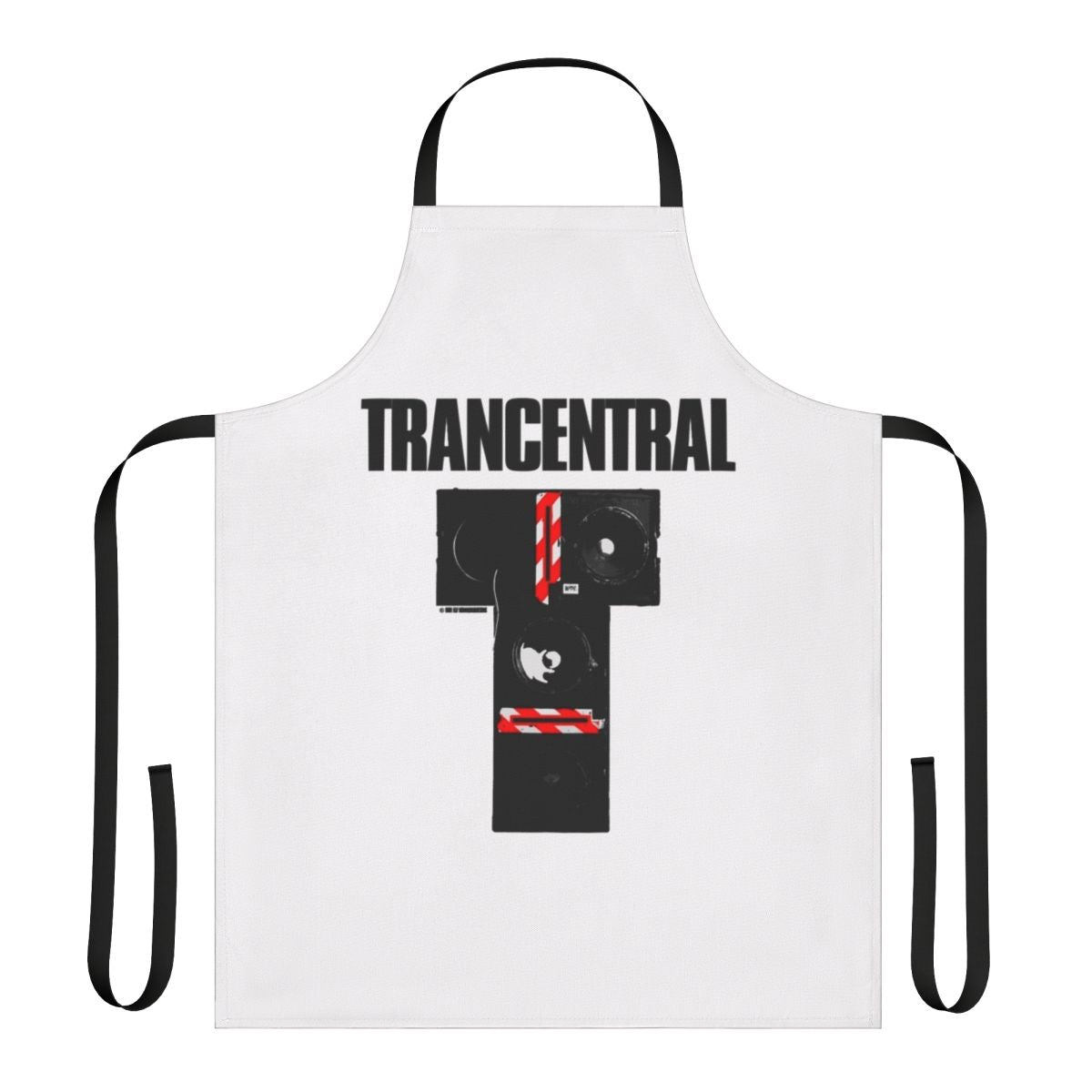 Vintage-inspired apron featuring the iconic The KLF logo and branding