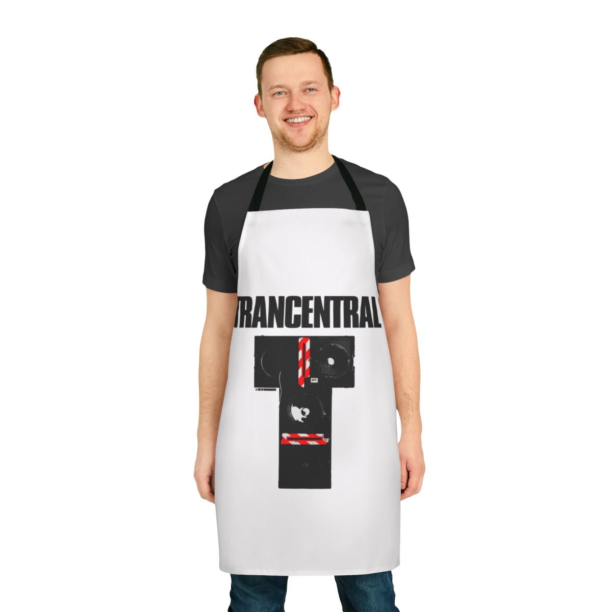 Vintage-inspired apron featuring the iconic The KLF logo and branding