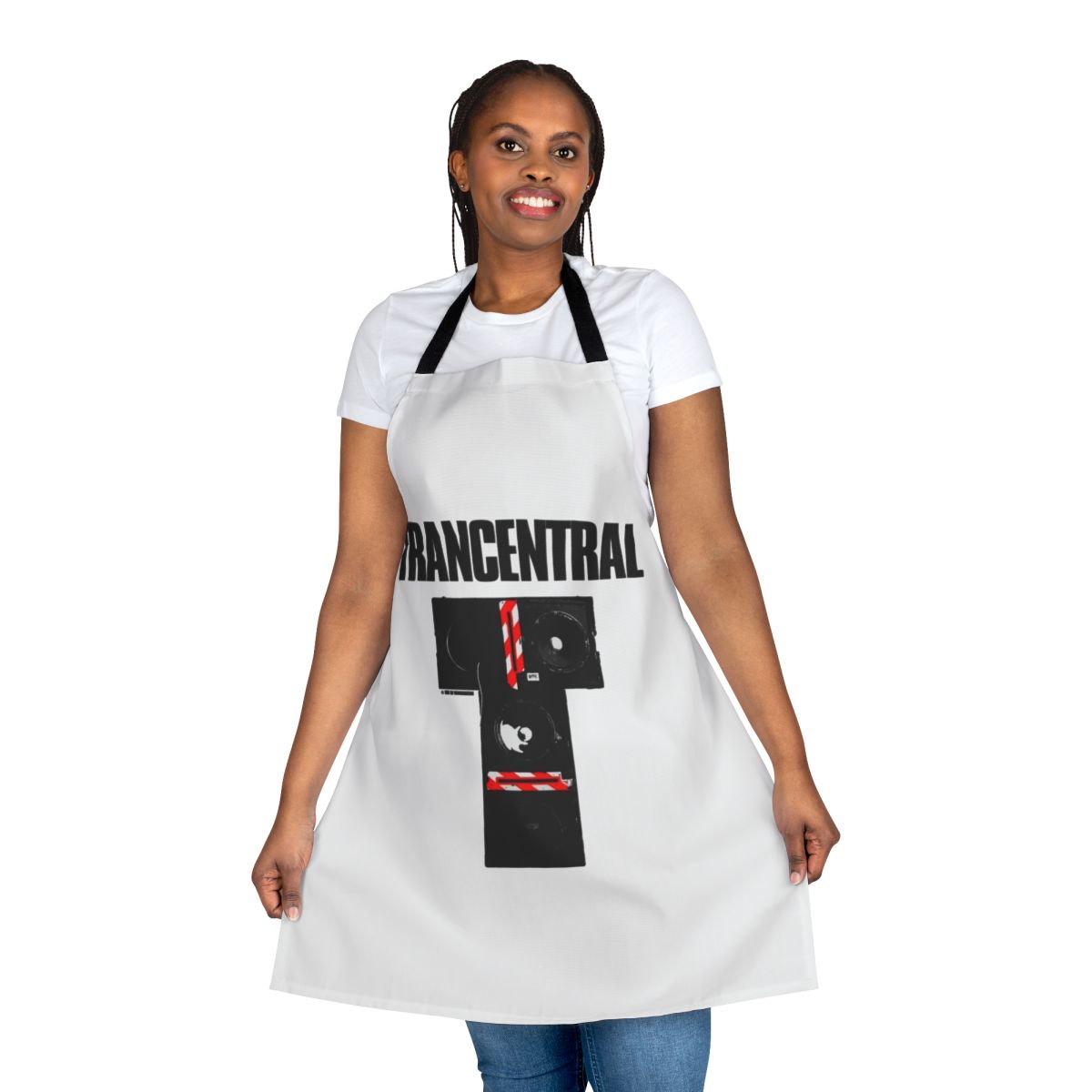 Vintage-inspired apron featuring the iconic The KLF logo and branding