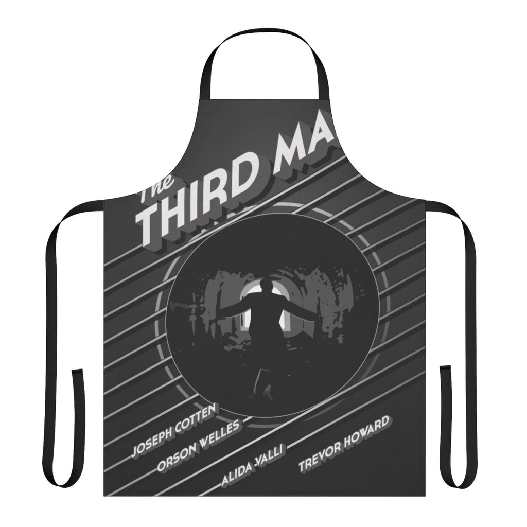 Retro-style apron featuring the iconic black and white movie poster for the classic film "The Third Man"