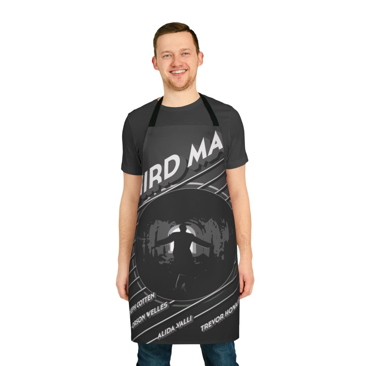 Retro-style apron featuring the iconic black and white movie poster for the classic film "The Third Man"