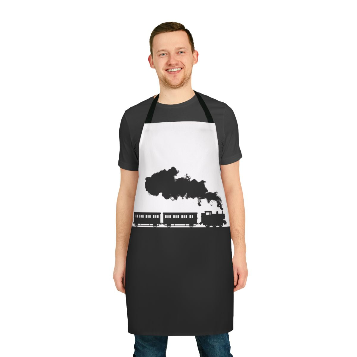 Vintage-inspired Thomas the Tank Engine silhouette apron