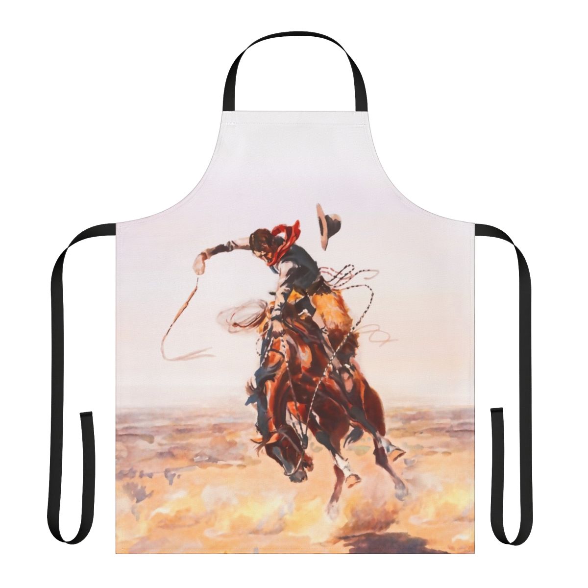 Vintage-inspired wild west cowboy apron with retro western design