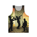 Vintage jazz music unisex tank top