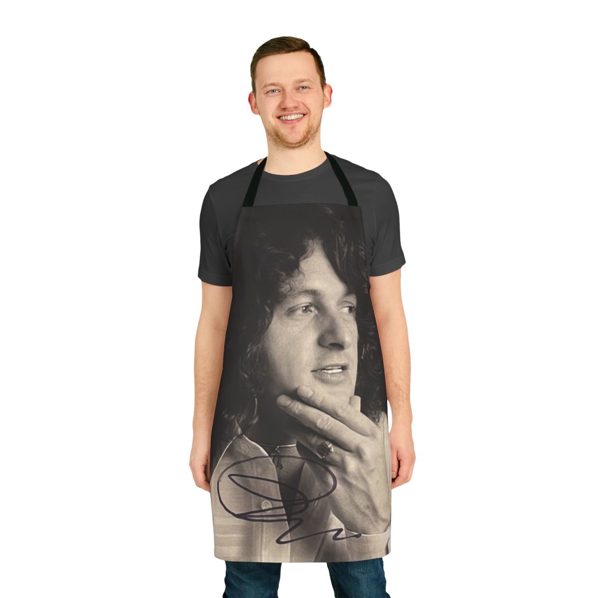 Jon Anderson autograph printed on a high-quality apron