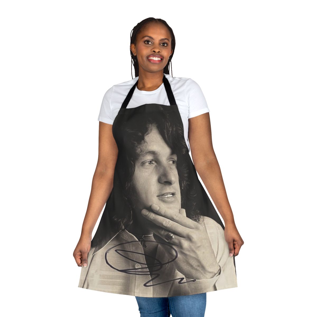 Jon Anderson autograph printed on a high-quality apron