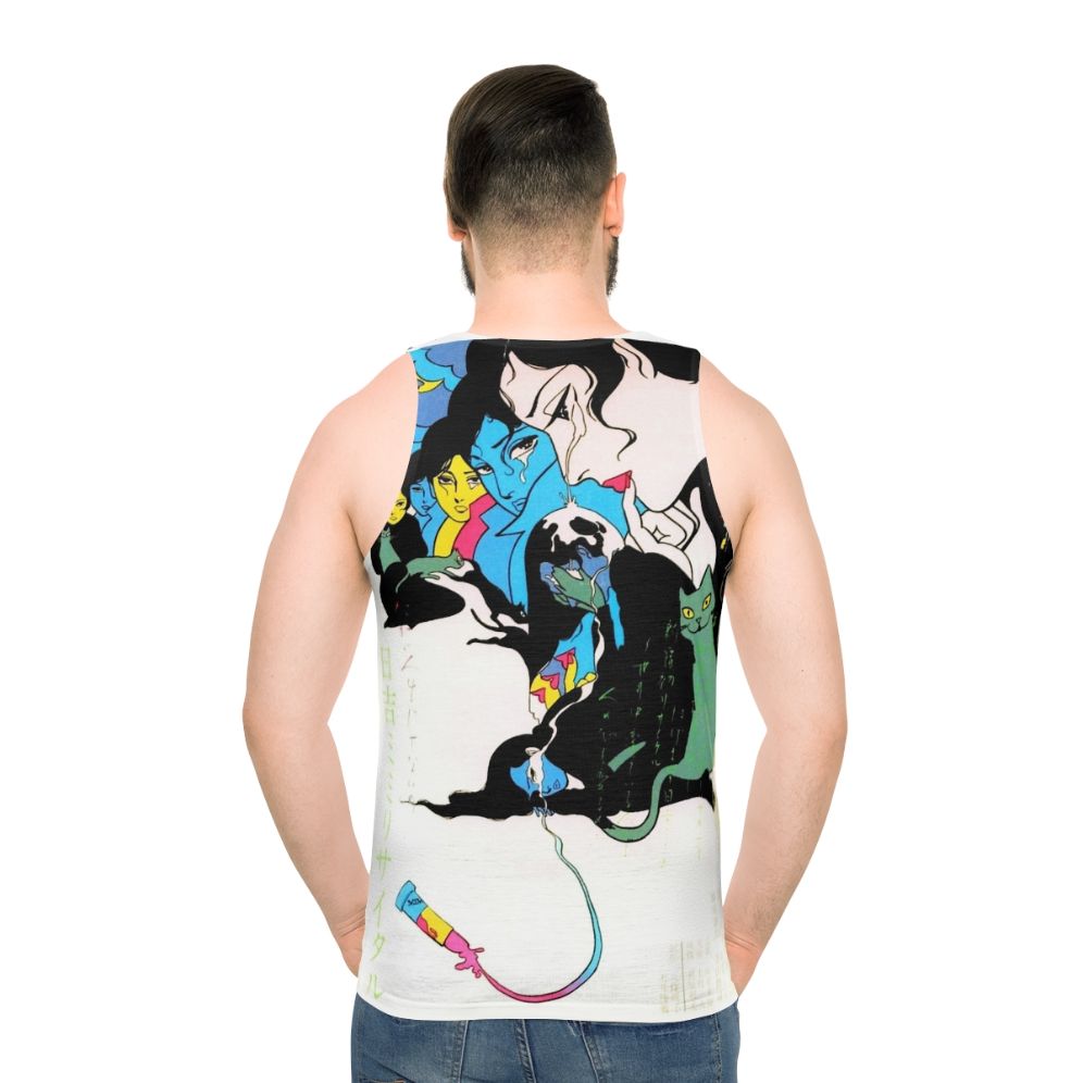 Vintage Kanashimi Unisex Tank Top - Melancholic Japanese Manga Inspired Design