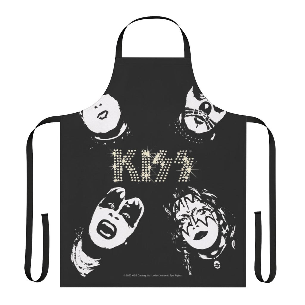 Vintage 1970s Kiss Band Tribute Apron with Classic Logo and Retro Art