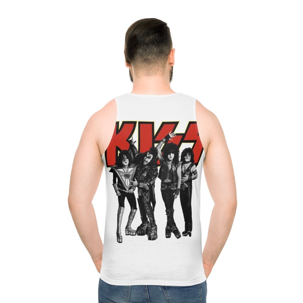 Unisex tank top featuring vintage Kiss band logo