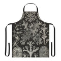 Vintage-style apron featuring scientific illustrations of lichenes by Ernst Haeckel
