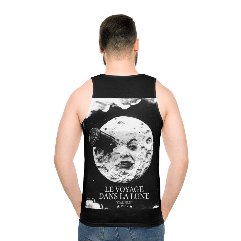 Unisex tank top featuring the classic sci-fi film "A Trip to the Moon"