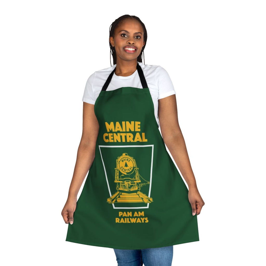 Vintage-style apron featuring the iconic Maine Central train emblem