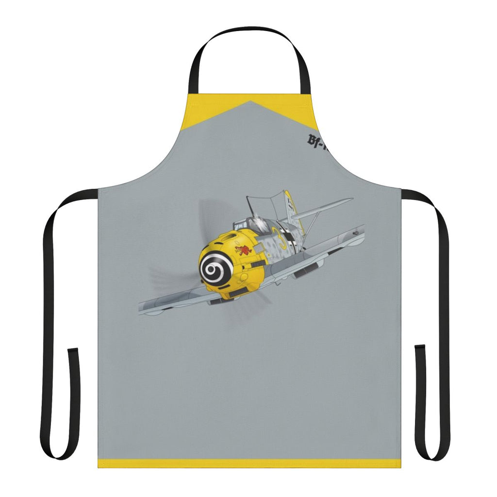 Apron featuring the iconic Messerschmitt BF109 fighter plane from World War 2