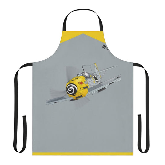 Apron featuring the iconic Messerschmitt BF109 fighter plane from World War 2