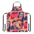 Vintage Mexican cinema icons design on a high-quality apron