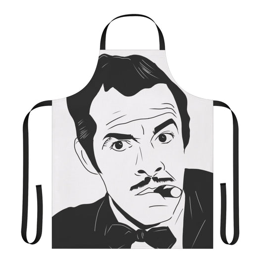 Vintage Mexican cinema themed apron featuring Tin Tan, a classic Hollywood movie star and comedian