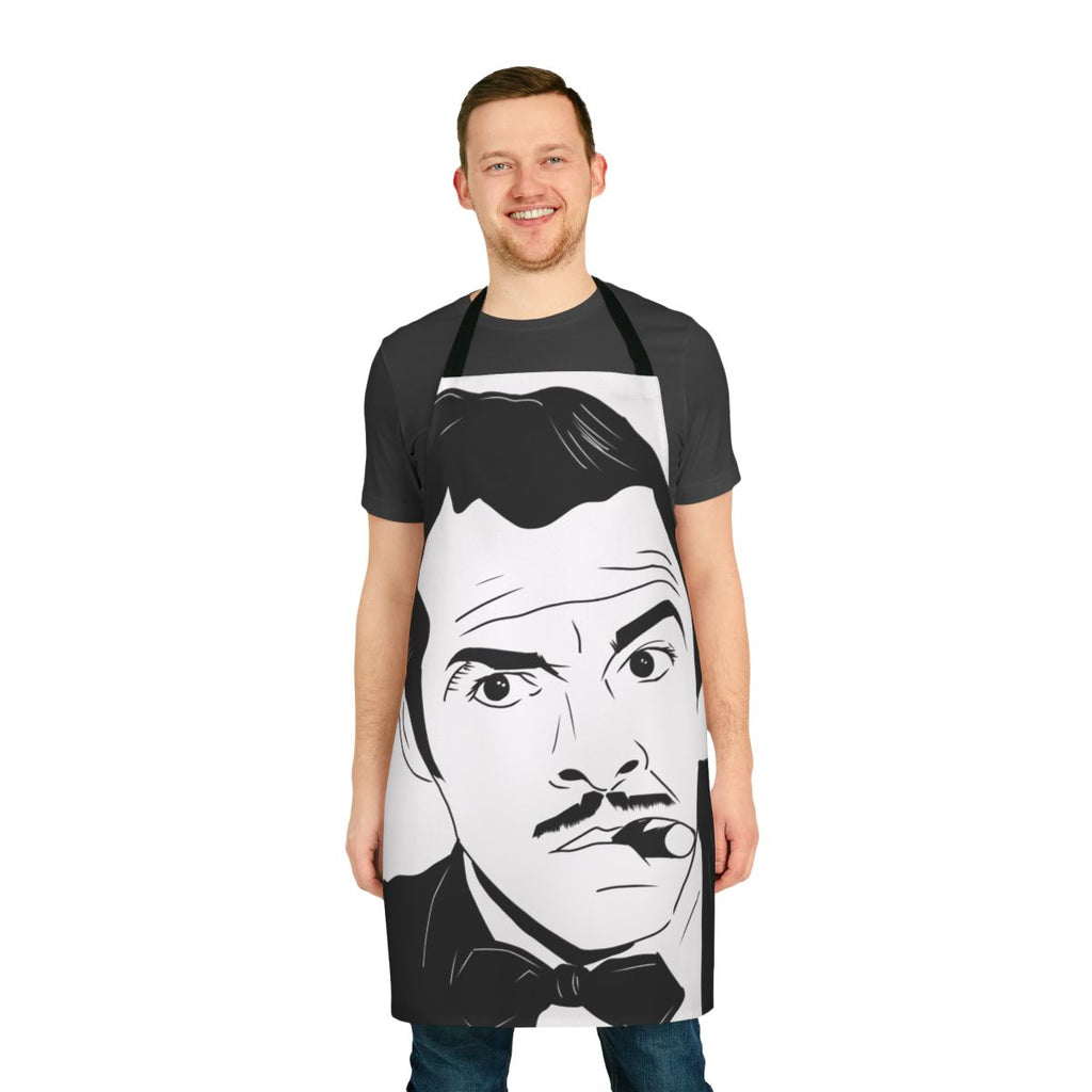 Vintage Mexican cinema themed apron featuring Tin Tan, a classic Hollywood movie star and comedian