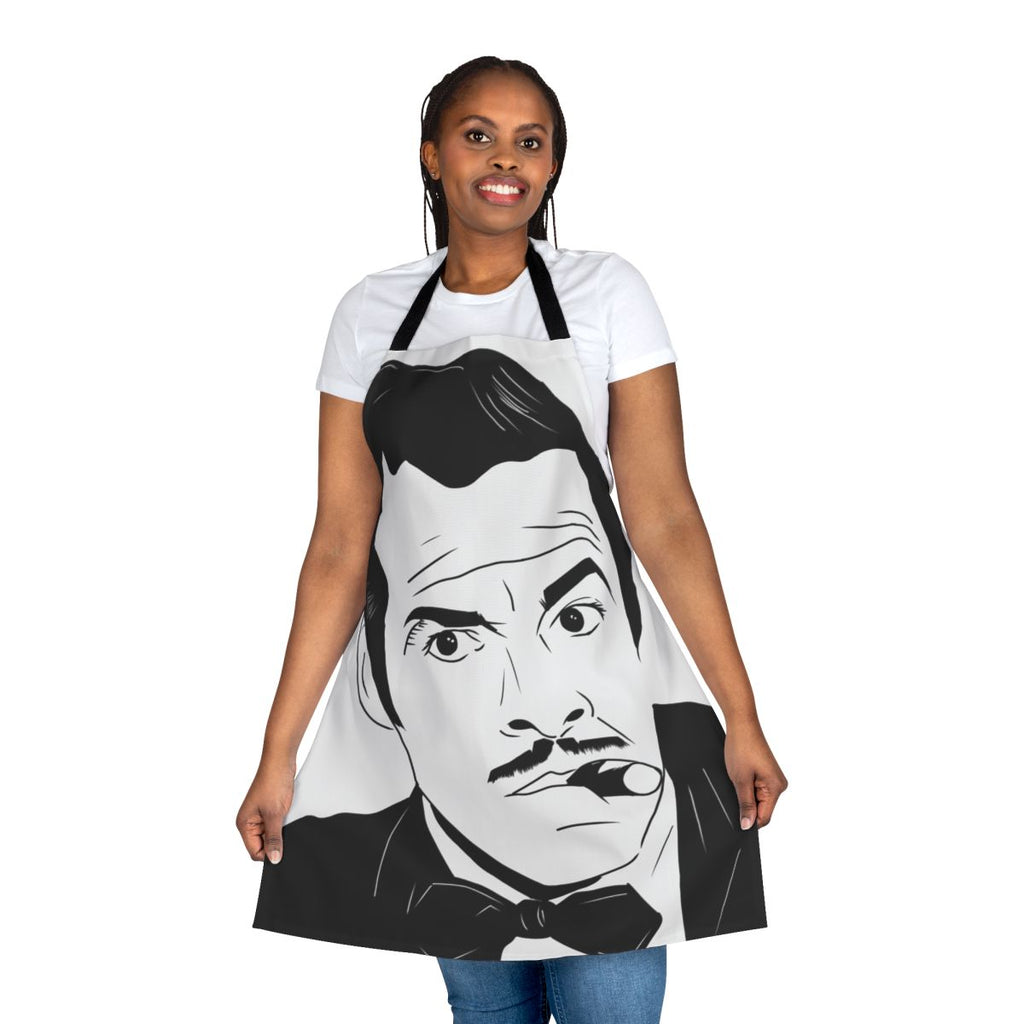 Vintage Mexican cinema themed apron featuring Tin Tan, a classic Hollywood movie star and comedian