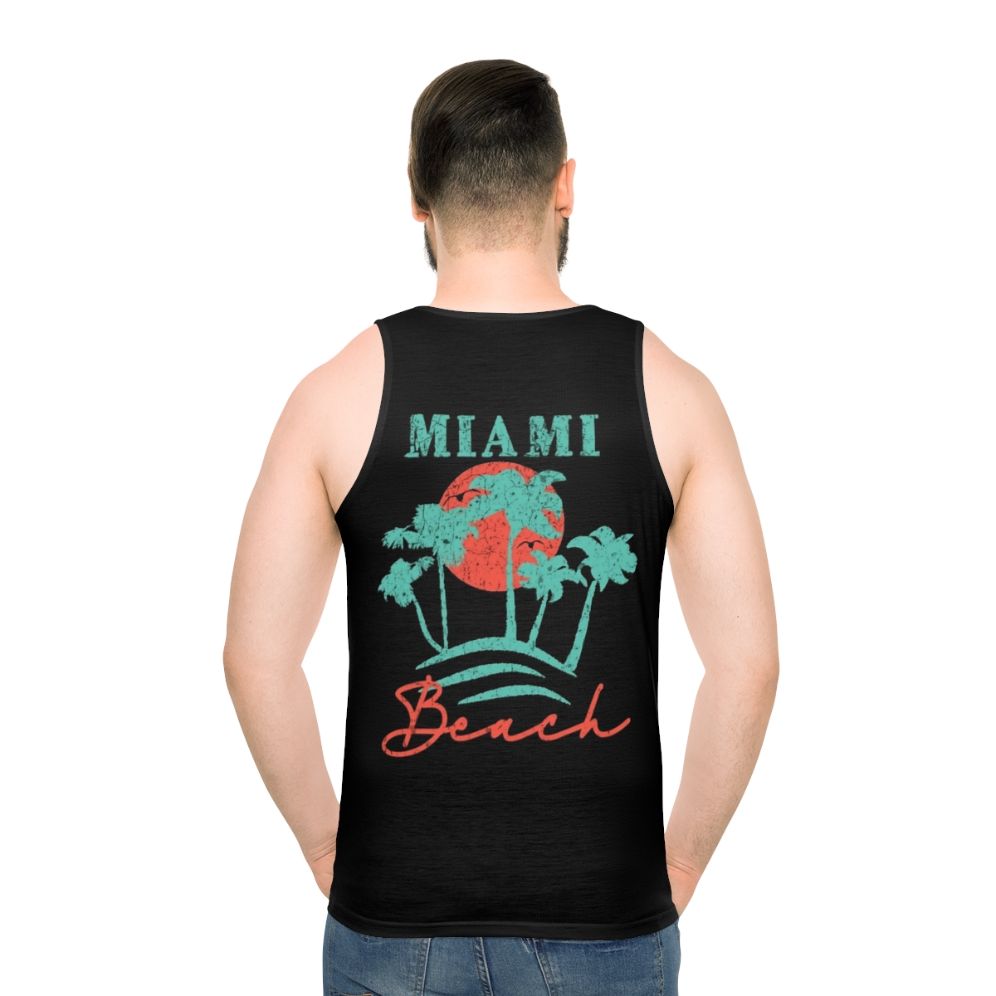Vintage Miami Beach Retro Sunset Distressed Unisex Tank Top