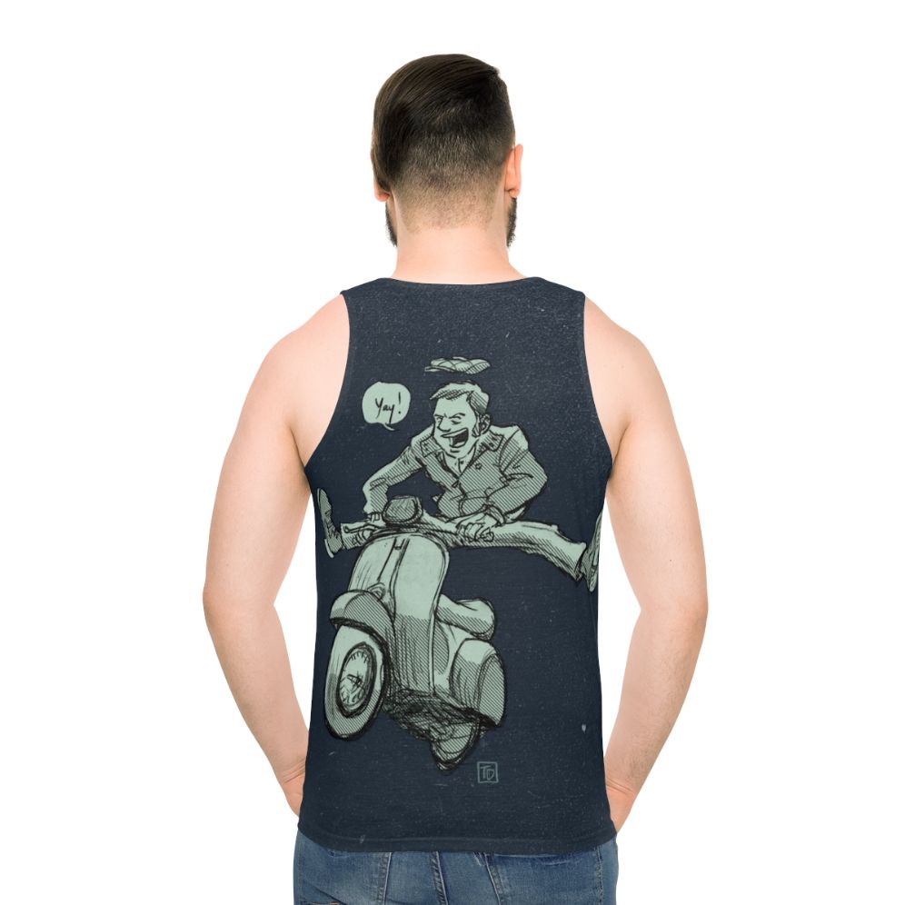 Vintage mod scooter unisex tank top