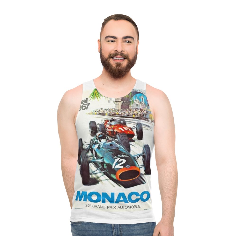 Vintage Monaco Grand Prix Racing Unisex Tank Top